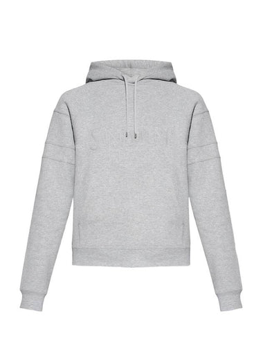 Logo Kangaroo Pocket Fleece Hoodie Grey - SAINT LAURENT - BALAAN 1