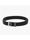 612616 DTI0E 1000 Cassandra Monogram Square Silver Belt - SAINT LAURENT - BALAAN 3