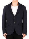 Ribbed Single Breasted Jacket Navy - ETRO - BALAAN 2