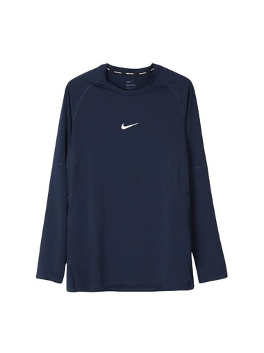 Men's Dri-FIT Slim Long Sleeve T-Shirt Navy - NIKE - BALAAN 1