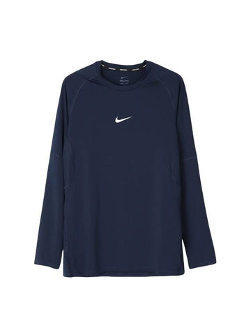 Men's Dri-FIT Slim Long Sleeve T-Shirt Navy - NIKE - BALAAN 1