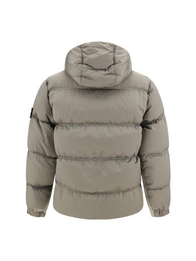 41419 Nylon Metal Econyl Hooded Down Jacket Grey - STONE ISLAND - BALAAN 3