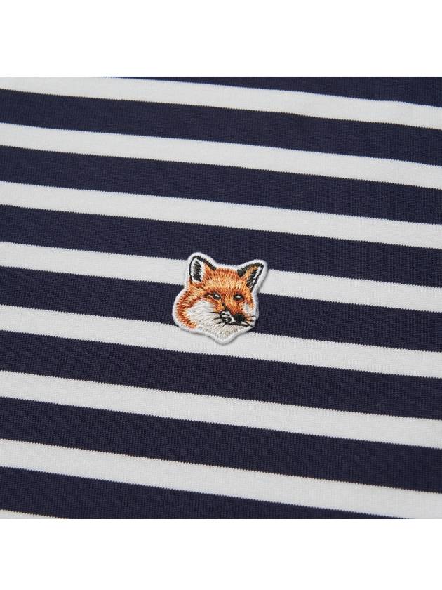 Fox Head Patch Regular Marin Long Sleeve T Shirt Navy Stripes - MAISON KITSUNE - BALAAN 6