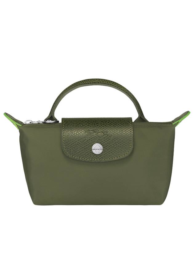 Le Pliage Canvas Pouch Bag Green - LONGCHAMP - BALAAN 1