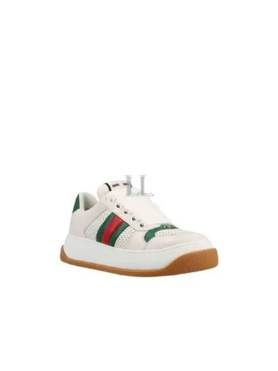 Women's Screener Web Low Top Sneakers White - GUCCI - BALAAN 2