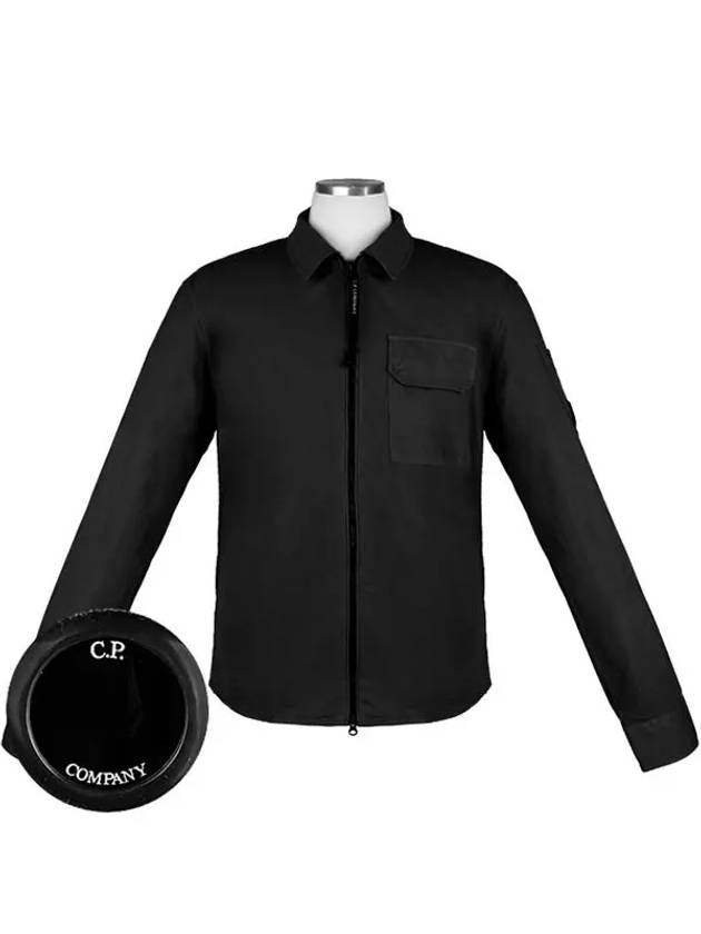 16CMSH158A 999 Lens Gabardine ZipUp Shirt Jacket - CP COMPANY - BALAAN 2