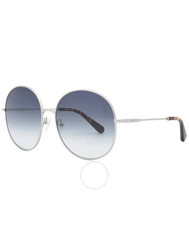 Eyewear Round Metal Sunglasses Blue - SALVATORE FERRAGAMO - BALAAN 4