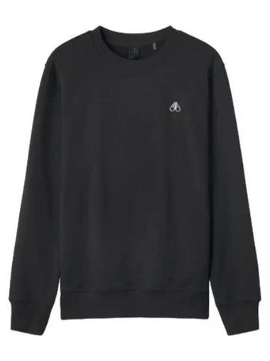 Metal Logo Sweatshirt Black - MOOSE KNUCKLES - BALAAN 1