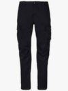 Lens Wappen Cargo Straight Pants Black - CP COMPANY - BALAAN 6