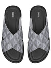 CD Diamond Alias ​​Leather Slippers Grey - DIOR - BALAAN 5