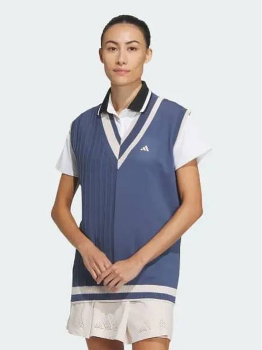 Loose fit knit vest women s golf IK9800 693581 - ADIDAS - BALAAN 1