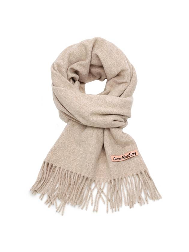 Wool Fringe Muffler Oatmeal Melange - ACNE STUDIOS - BALAAN.