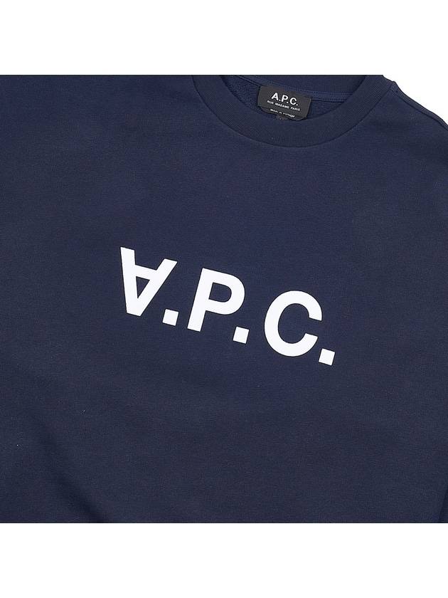 Eliot Logo Sweatshirt Navy - A.P.C. - BALAAN 7