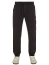 Cotton Fleece Cargo Truck Pants Black - STONE ISLAND - BALAAN 2