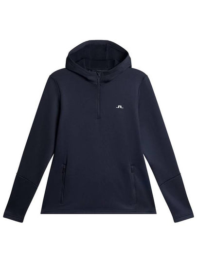 Women's Aerial Quarter Zip Hoodie Navy - J.LINDEBERG - BALAAN 2