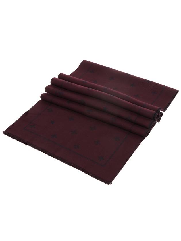 Bee Pattern Muffler Burgundy - GUCCI - BALAAN 4