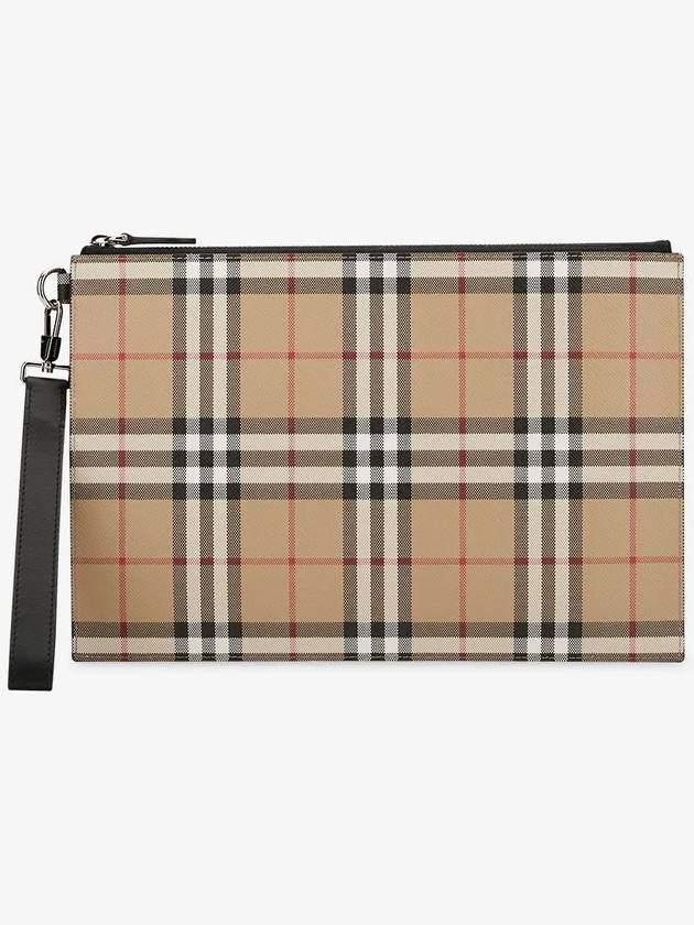 Edin Check Clutch Bag Beige - BURBERRY - BALAAN 3