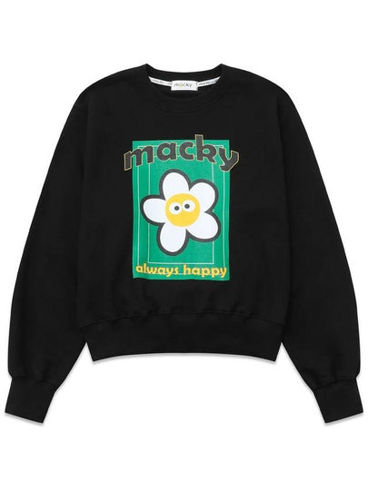 Tennis Court Sweatshirt Long Sleeve T-Shirt Black - MACKY - BALAAN 2