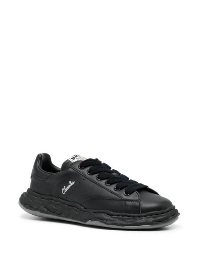 Charles OG Sole Leather Low-Top Sneakers Black - MAISON MIHARA YASUHIRO - BALAAN 3