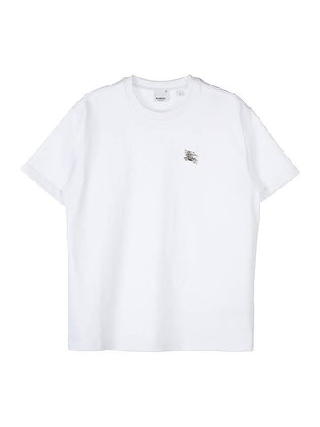 Crystal Cotton Short Sleeve T-Shirt White - BURBERRY - BALAAN 1