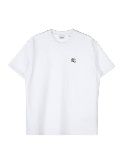 Crystal Cotton Short Sleeve T-Shirt White - BURBERRY - BALAAN 2