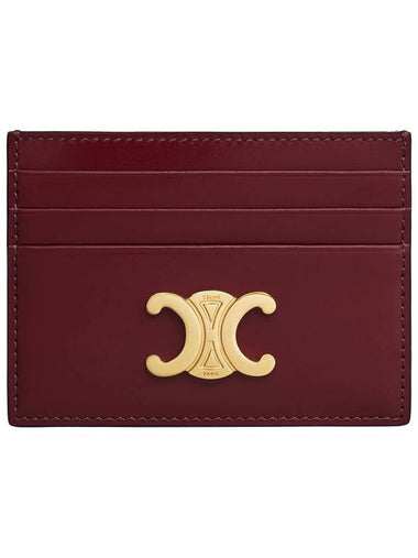 Light Burgundy Gold Triomphe Card Holder 10L833DPV 28LB - CELINE - BALAAN 1