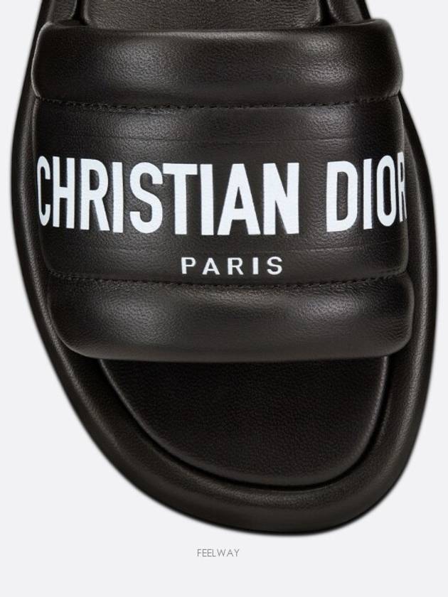 Every-D Embossed Lambskin Slippers Black - DIOR - BALAAN 7