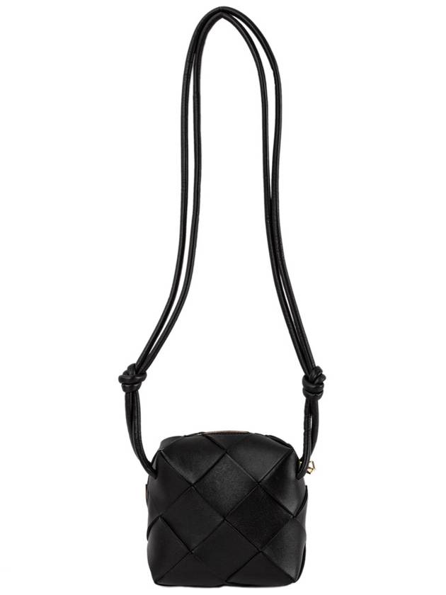 Cassette Intrecciato Mini Shoulder Bag Black - BOTTEGA VENETA - BALAAN 4