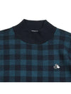 Men s Gingham Jagard Gradient Print Pullover 2412GXKW NAVY - BLACK&WHITE - BALAAN 3