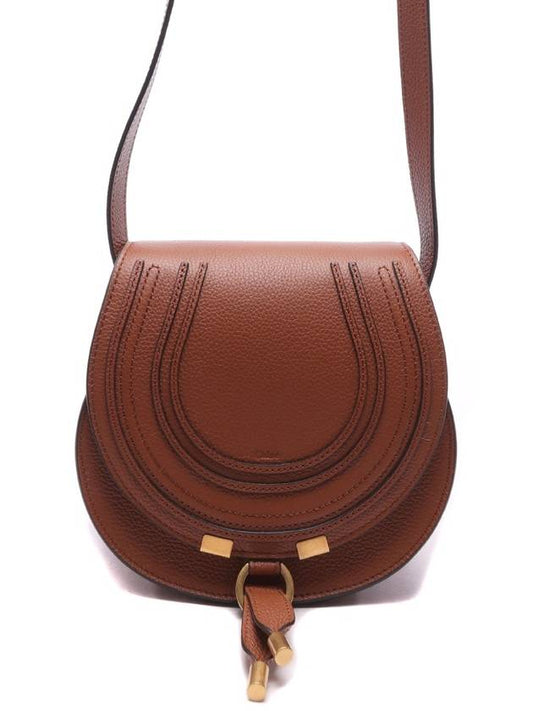 Marcie Saddle Small Grained Leather Cross Bag Tan - CHLOE - BALAAN 2