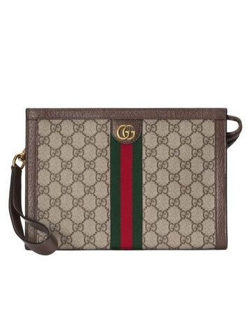 GG Supreme Canvas Ophidia Clutch Bag Beige Ebony - GUCCI - BALAAN 1