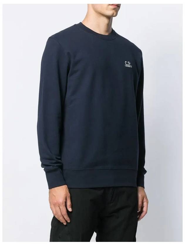 Men's Embroidered Logo Sweatshirt Navy - CP COMPANY - BALAAN 5