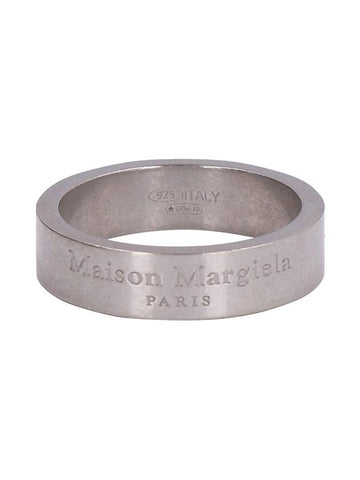 Logo Medium Ring Matte Silver - MAISON MARGIELA - BALAAN 1