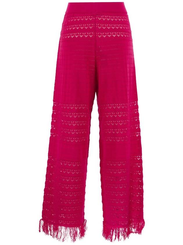 Lace stitch palazzo trousers - ELISABETTA FRANCHI - BALAAN 2