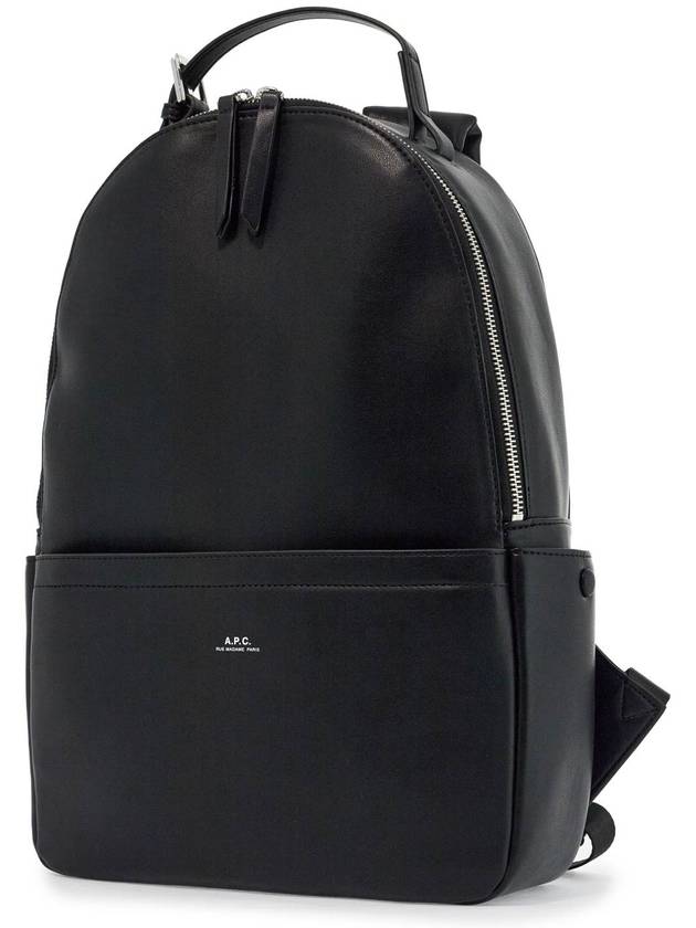 Nino Recycled Leather Backpack Black - A.P.C. - BALAAN 4