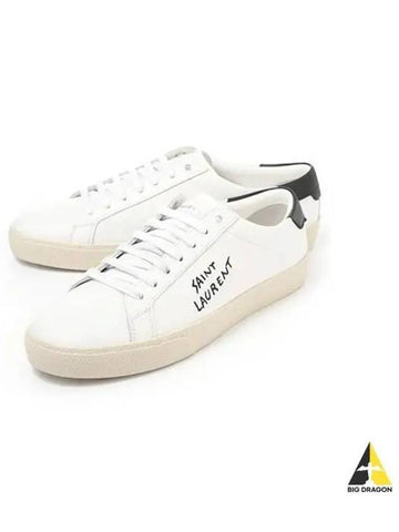 Women s Court Classic Sneakers White Black 610649 AABEE - SAINT LAURENT - BALAAN 1