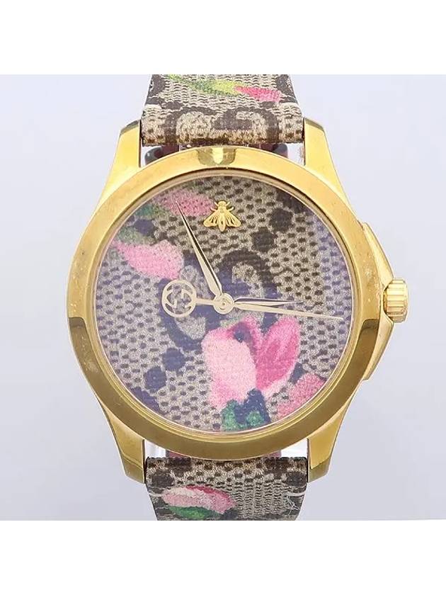 YA1264038 126 4 G Timeless GG Supreme Pink Blossom Quartz Women s Watch - GUCCI - BALAAN 1