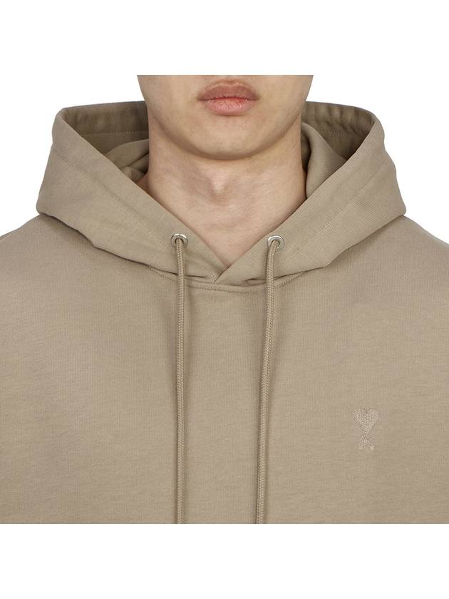 Mini Heart Logo Hoodie Beige - AMI - BALAAN 6