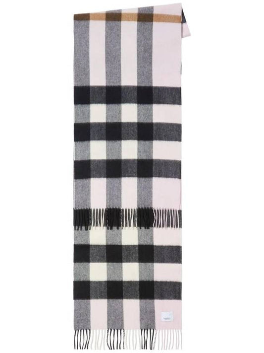 Check Cashmere Scarf Grey - BURBERRY - BALAAN 1