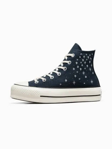 Chuck Taylor All Star Embroidery Star High Top Sneakers Blue - CONVERSE - BALAAN 1