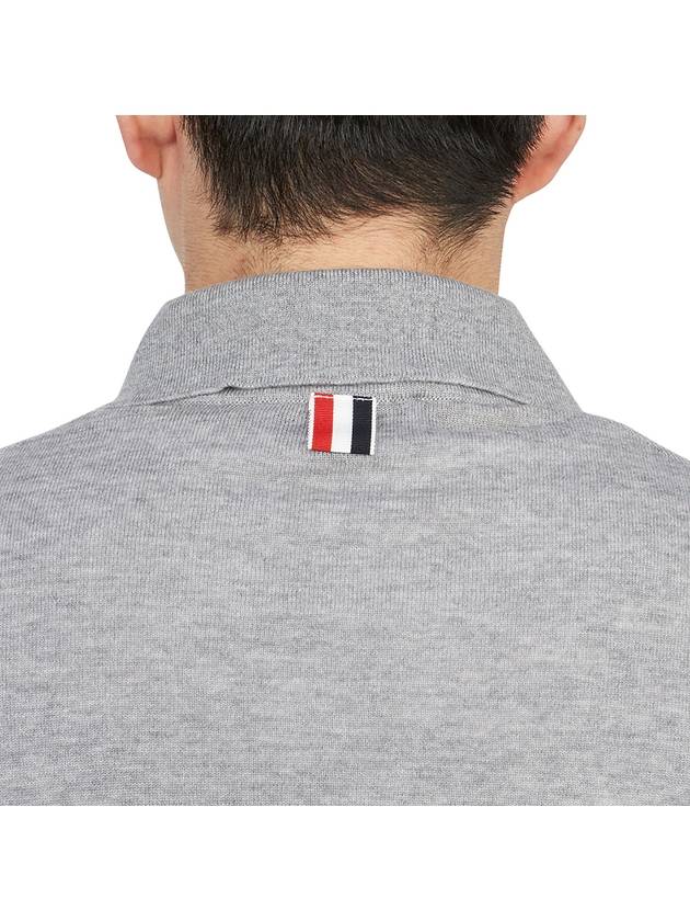 Merino Wool Armband Long Sleeve Shirt Grey - THOM BROWNE - BALAAN 8