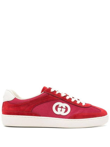 Interlocking G Low-Top Sneakers Bordeaux - GUCCI - BALAAN 1