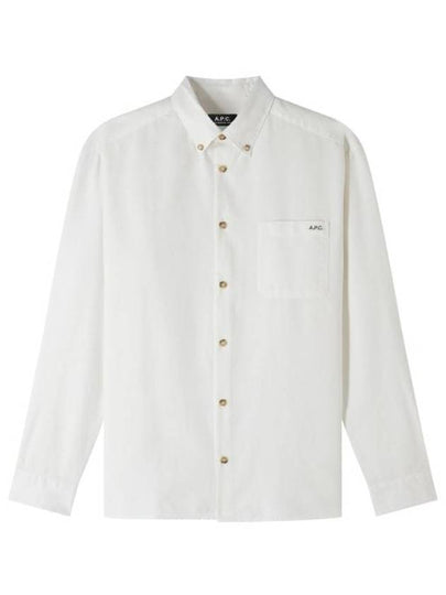 Mateo Logo Long Sleeve Shirt White - A.P.C. - BALAAN 2