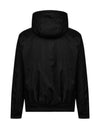 Triangle Logo Re-Nylon Zip Up Hoodie Black - PRADA - BALAAN 3