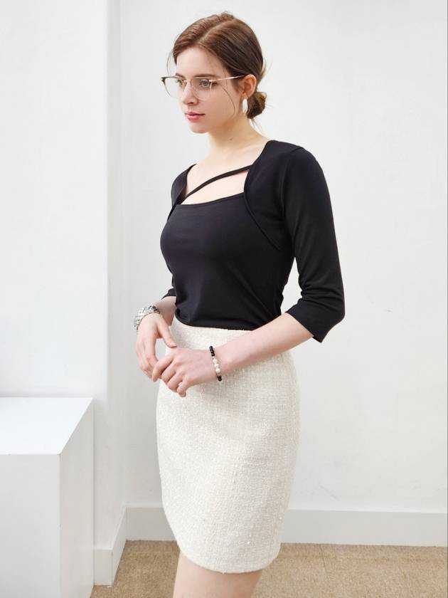 Tweed mini skirt tweed Mini skirt - PRETONE - BALAAN 4