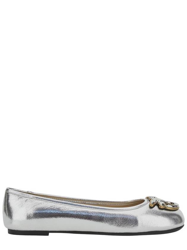 Metallic 'Gioia 03' Ballet Shoes With Love Birds Diamond Cut Logo On The Front In Laminated Leather Woman - PINKO - BALAAN 1