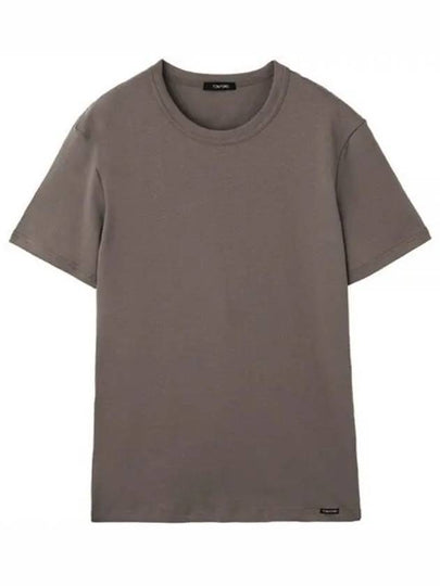 Cotton Crew Neck Short Sleeve T-Shirt Nude - TOM FORD - BALAAN 2