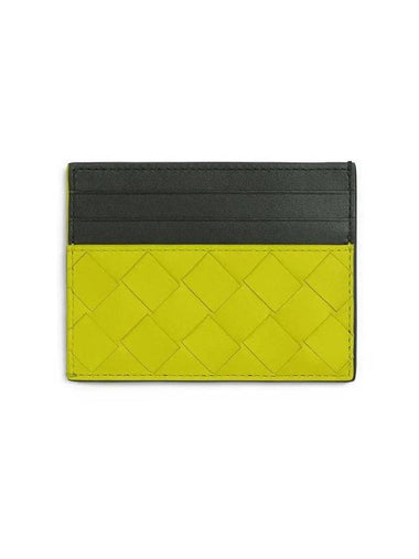 Intrecciato Two-Tone Card Wallet Camping Kiwi - BOTTEGA VENETA - BALAAN 1