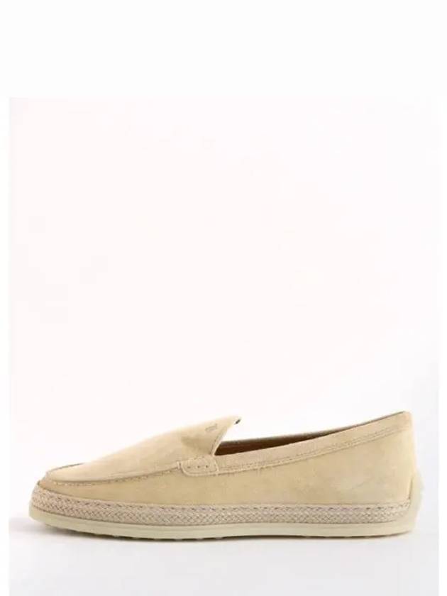 Logo Suede Loafers Beige - TOD'S - BALAAN 2