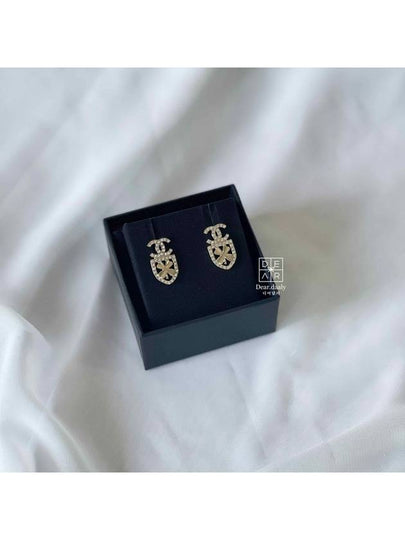 CC logo clover earrings gold tone AB4781 - CHANEL - BALAAN 2